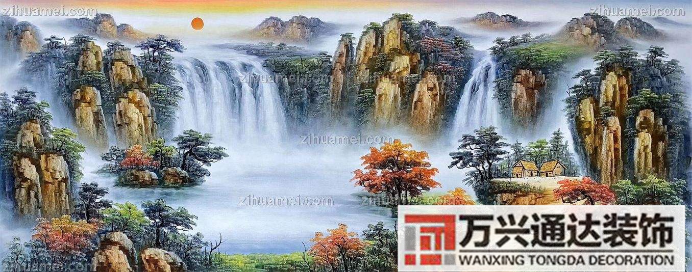 风水画油画油画风水画图片