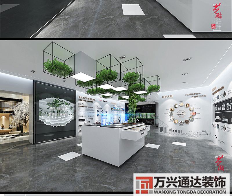 展厅装修效果图二手车展厅装修效果图